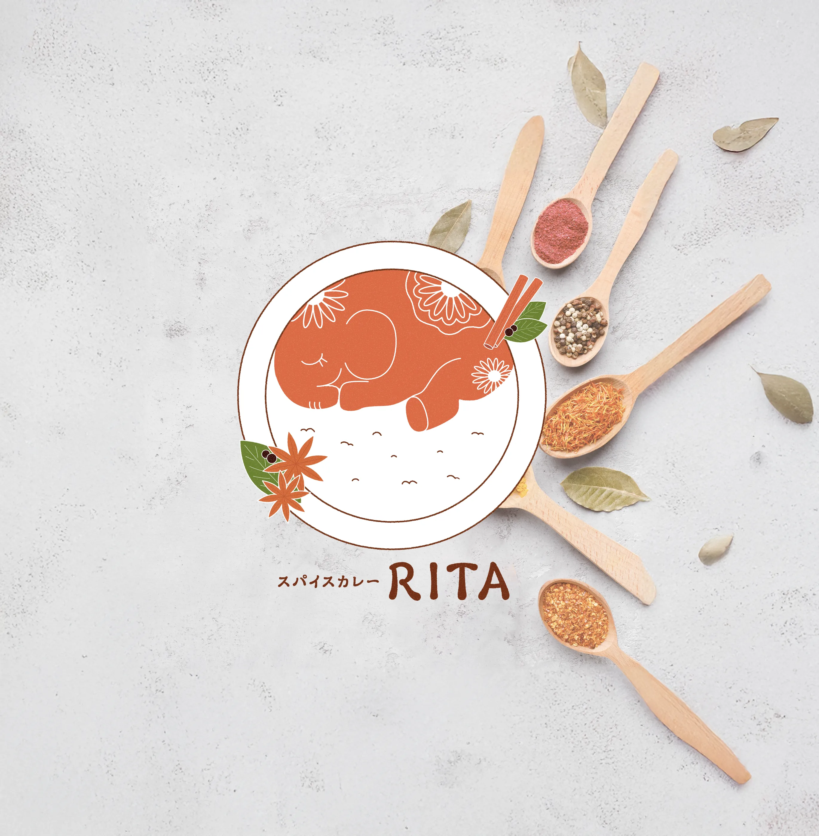 7iroDesign 制作実績 スパイスカレーRITA様 ロゴ